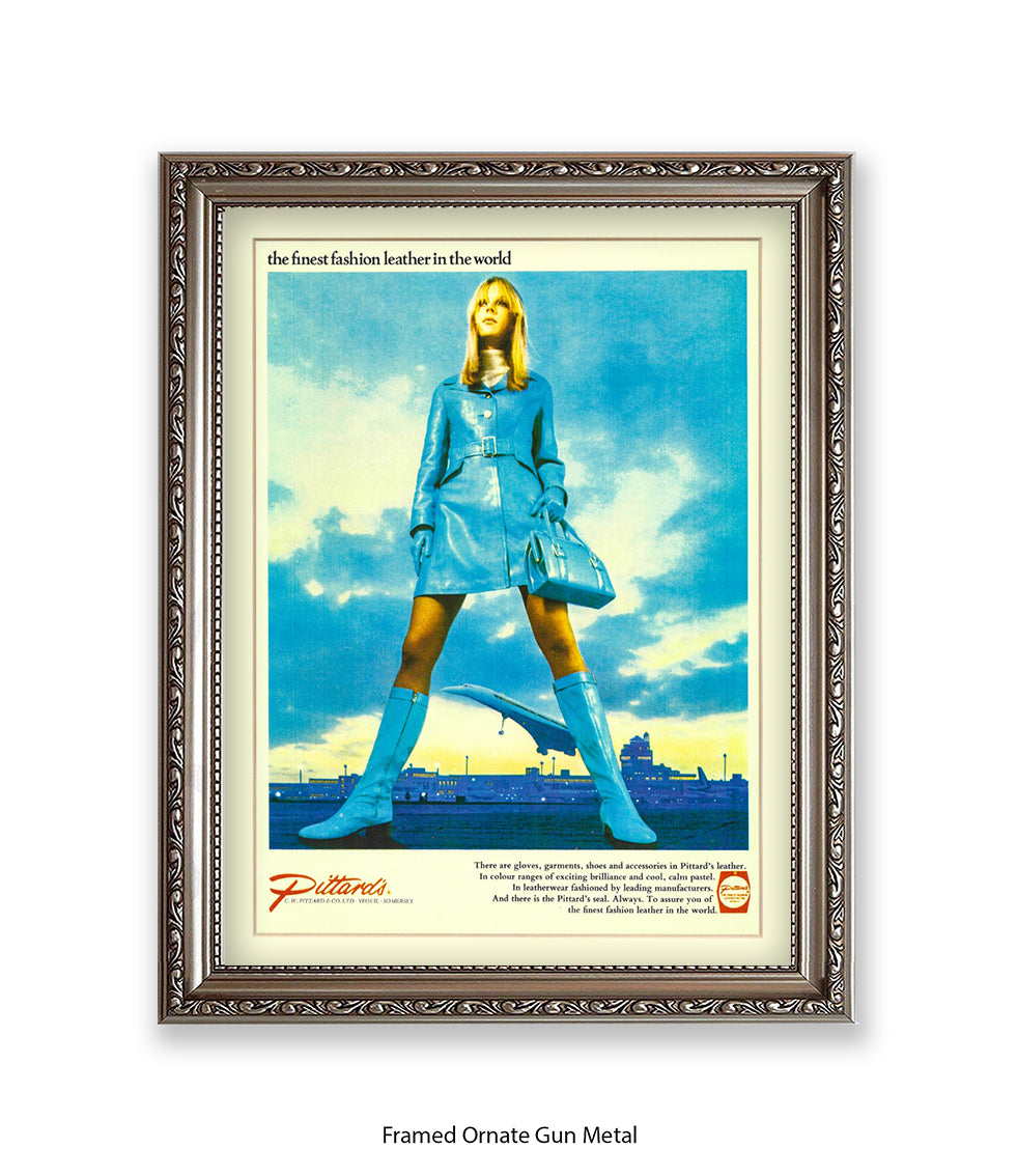 Pittards Blue Outfit Finest Leather Art Print