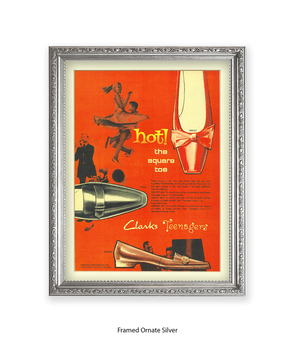 Clarks Teenagers Hot! The Square Toe Art Print