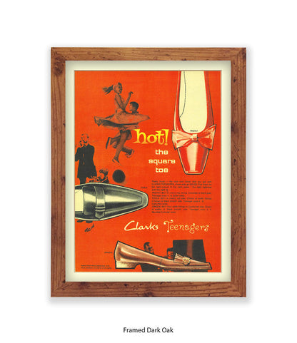 Clarks Teenagers Hot! The Square Toe Art Print