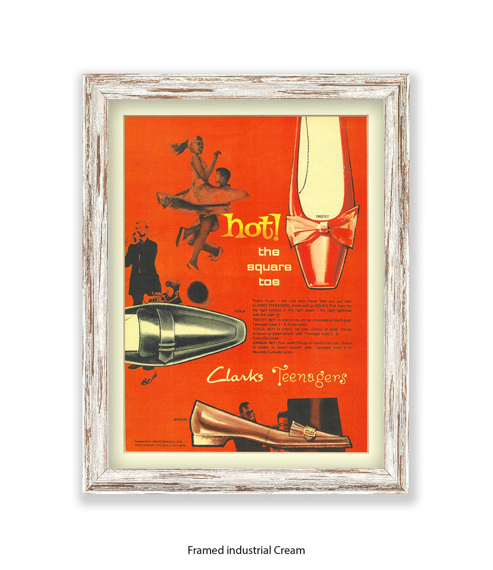 Clarks Teenagers Hot! The Square Toe Art Print