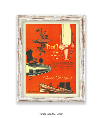 Clarks Teenagers Hot! The Square Toe Art Print