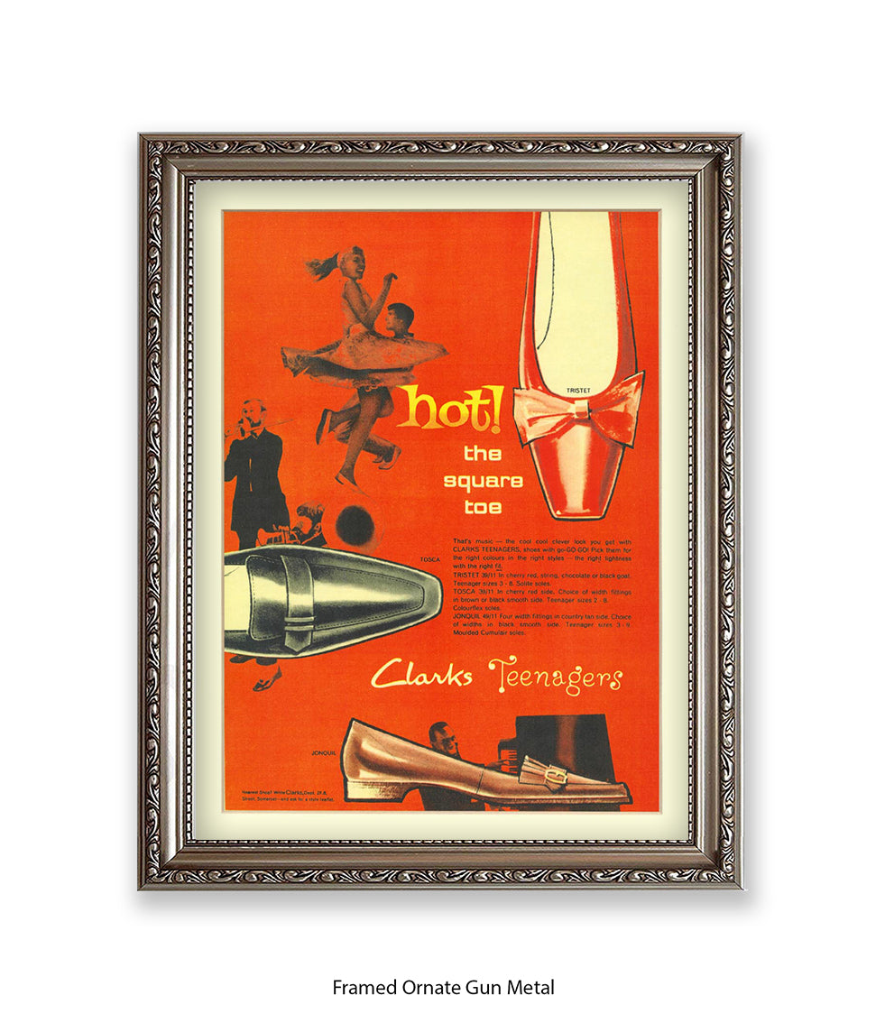 Clarks Teenagers Hot! The Square Toe Art Print