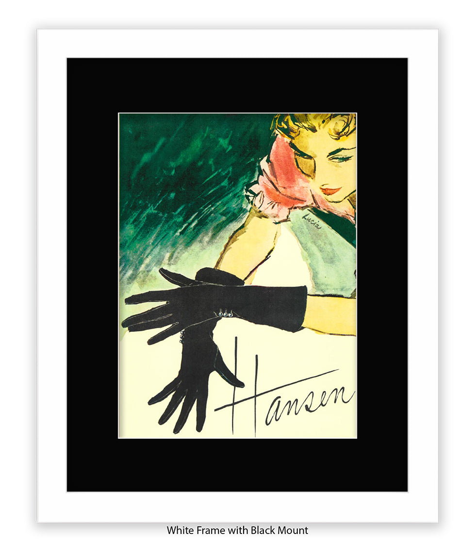 Hansen Black Gloves Art Print