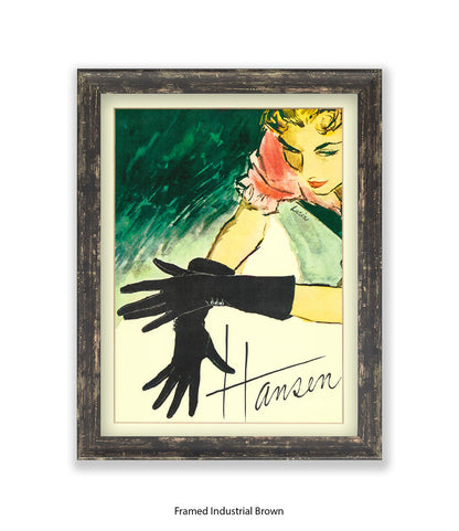 Hansen Black Gloves Art Print