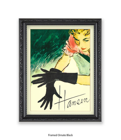 Hansen Black Gloves Art Print