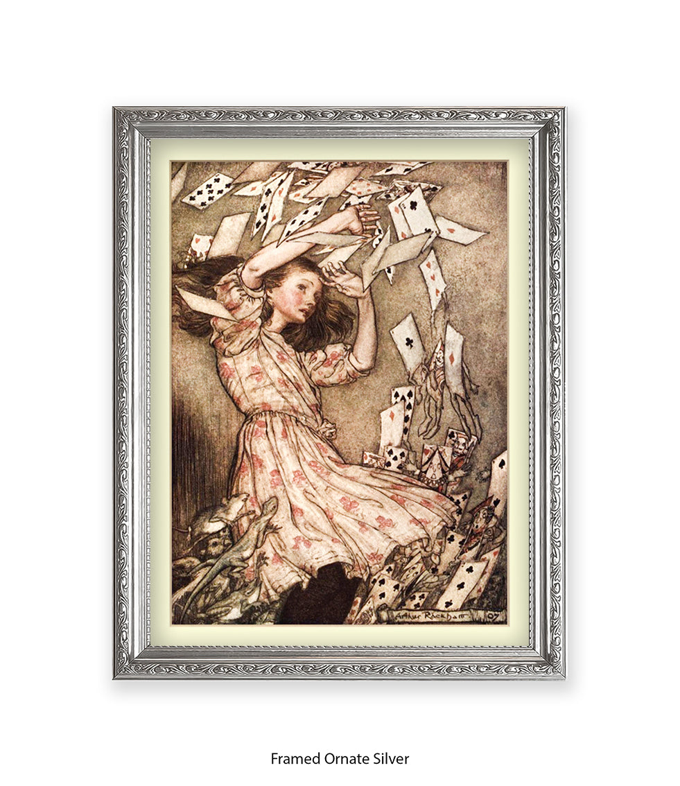 Alice Flying Cards 1907 Art Print