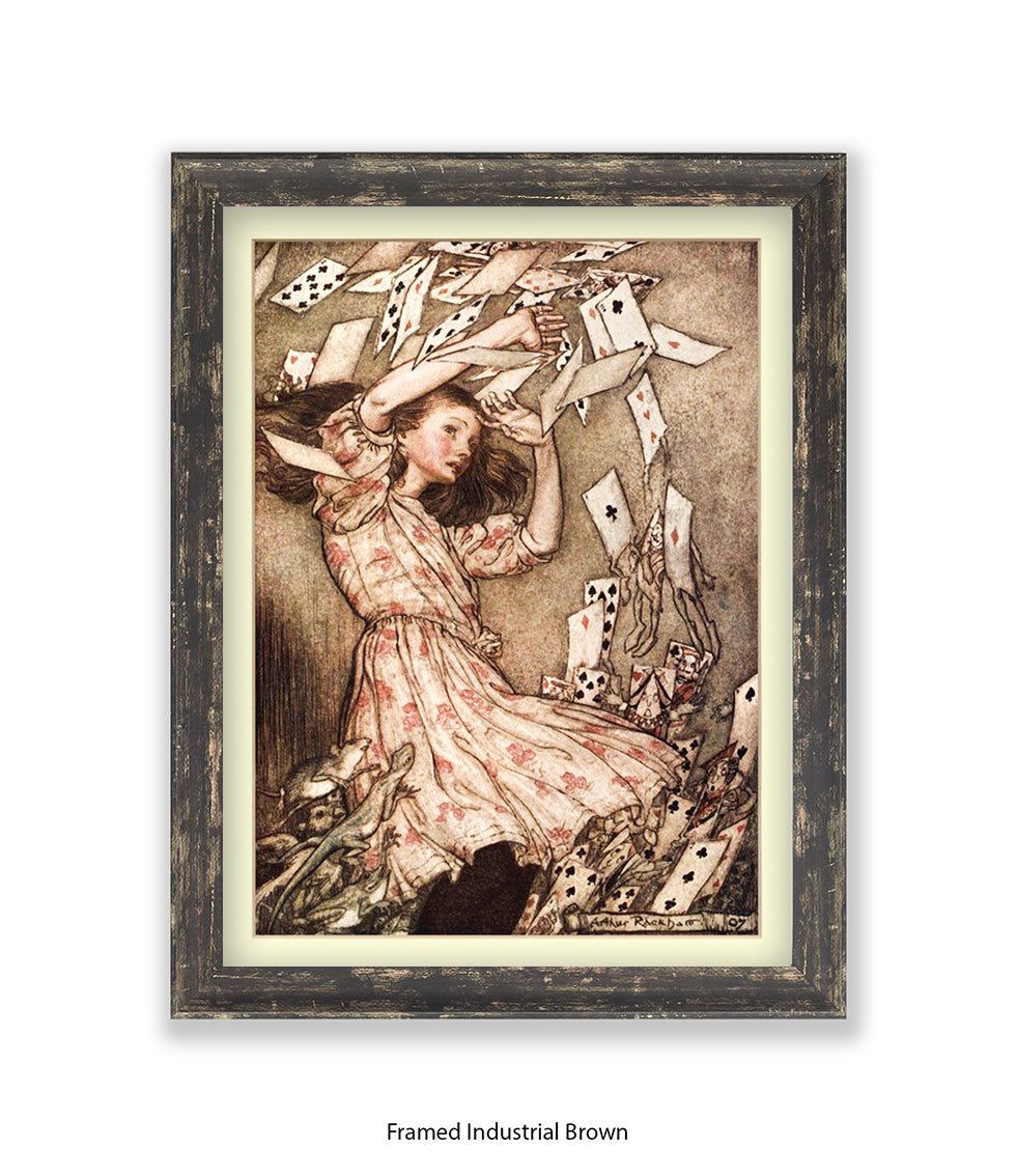 Alice Flying Cards 1907 Art Print