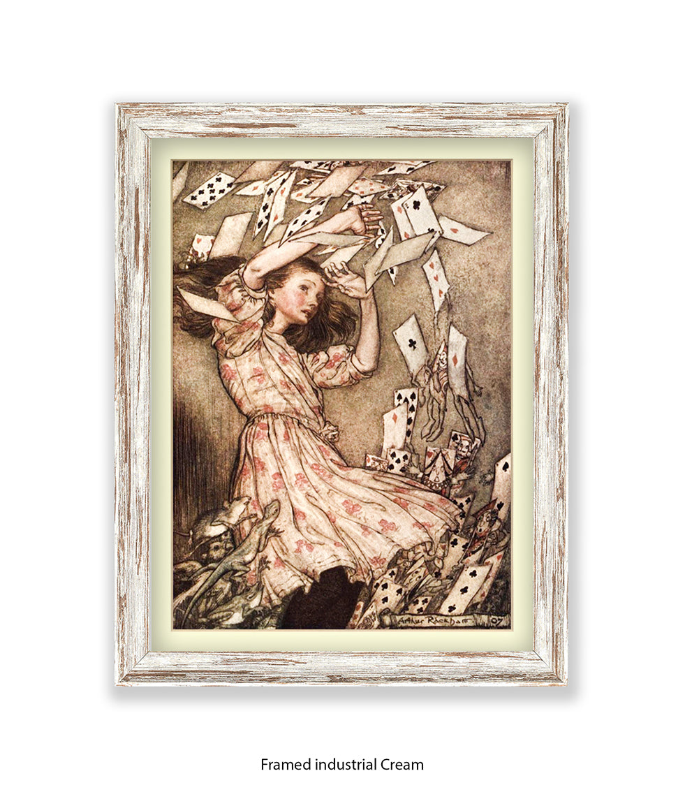Alice Flying Cards 1907 Art Print