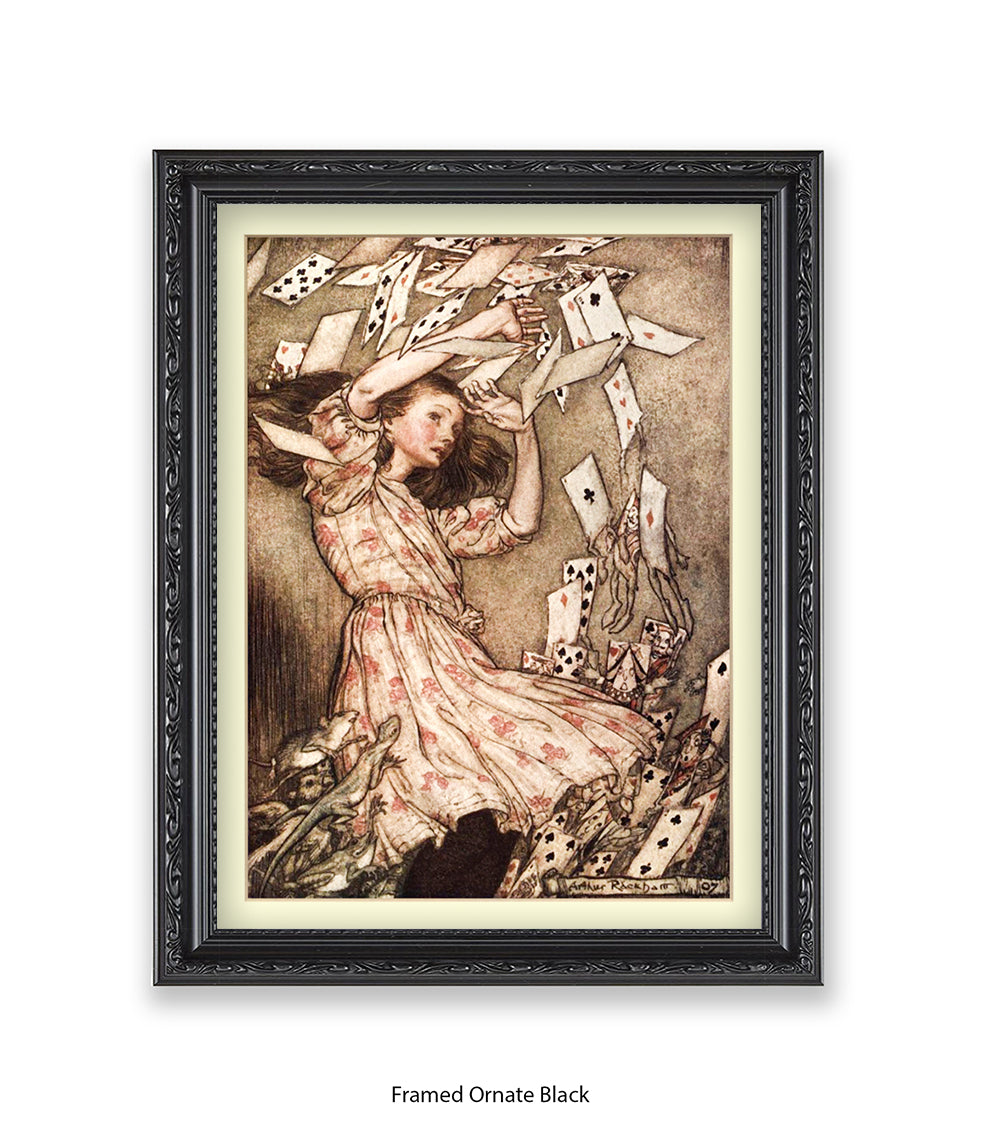 Alice Flying Cards 1907 Art Print