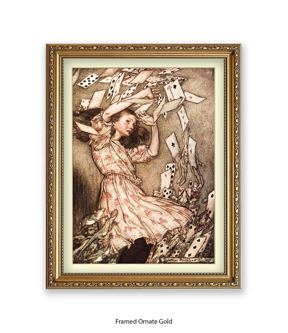 Alice Flying Cards 1907 Art Print
