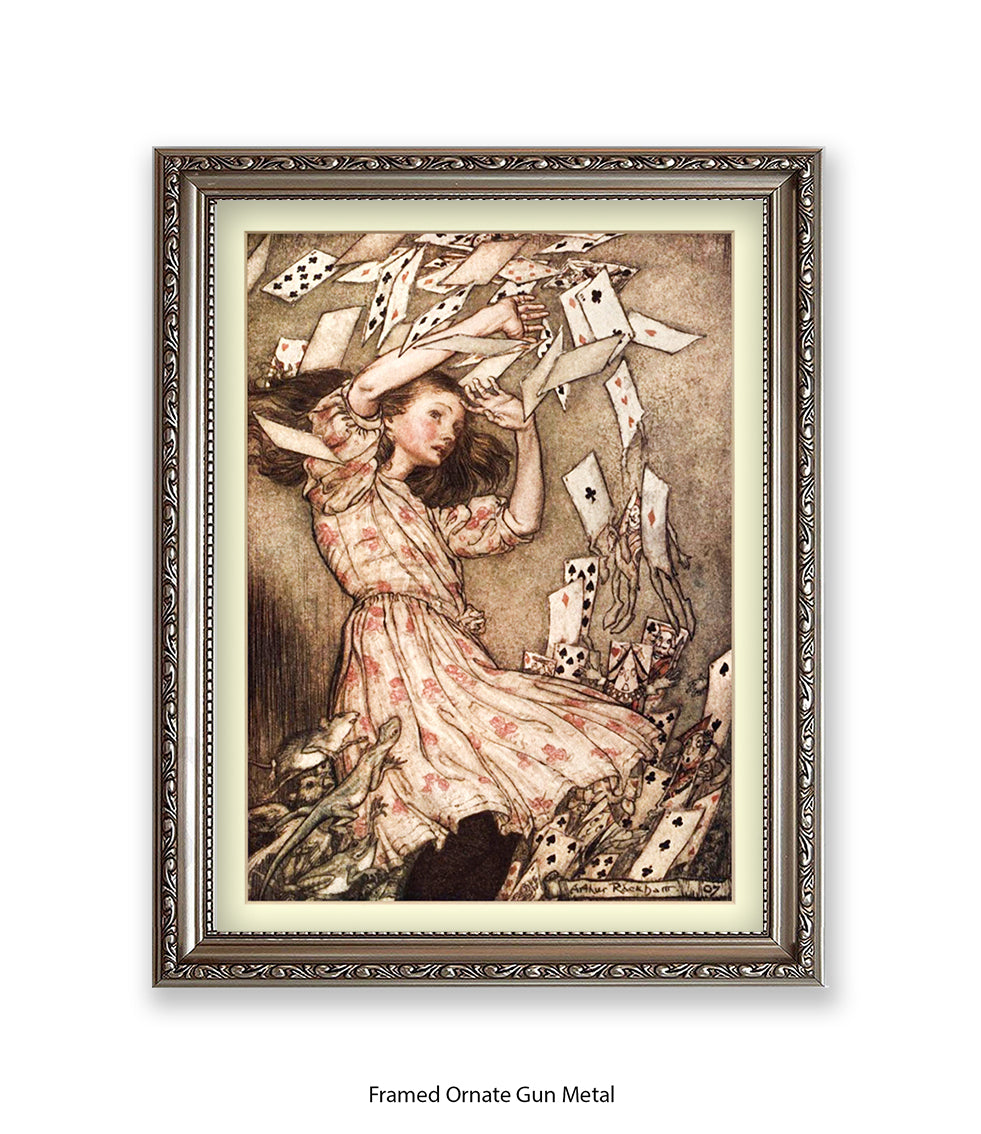 Alice Flying Cards 1907 Art Print