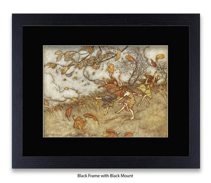 Autumn Fairies 3 Little Girls Art Print