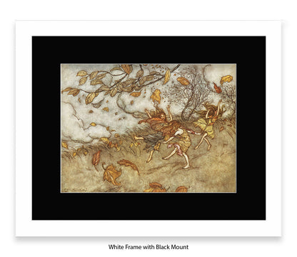 Autumn Fairies 3 Little Girls Art Print