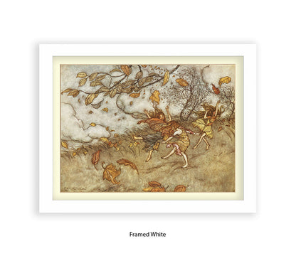 Autumn Fairies 3 Little Girls Art Print
