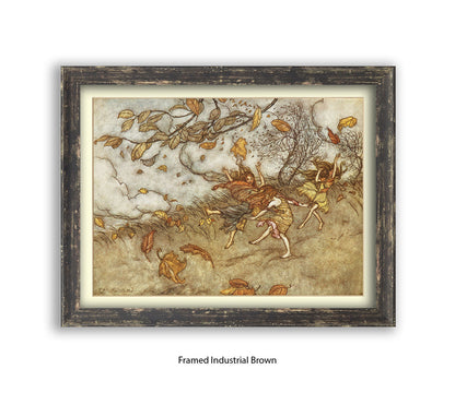 Autumn Fairies 3 Little Girls Art Print