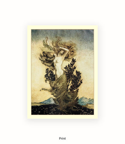 Arthur Rackham Daphne Tree Lady Art Print