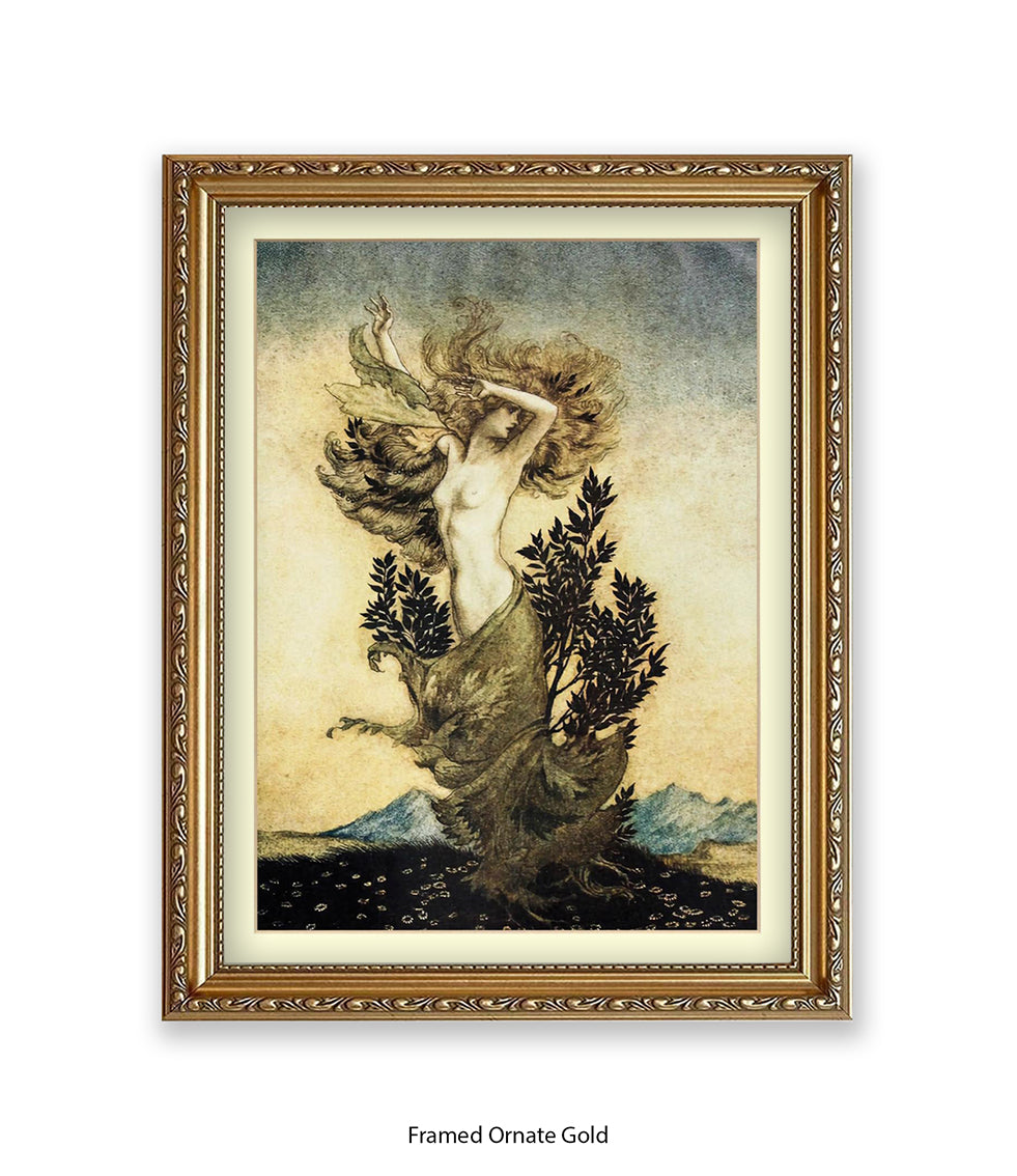 Arthur Rackham Daphne Tree Lady Art Print