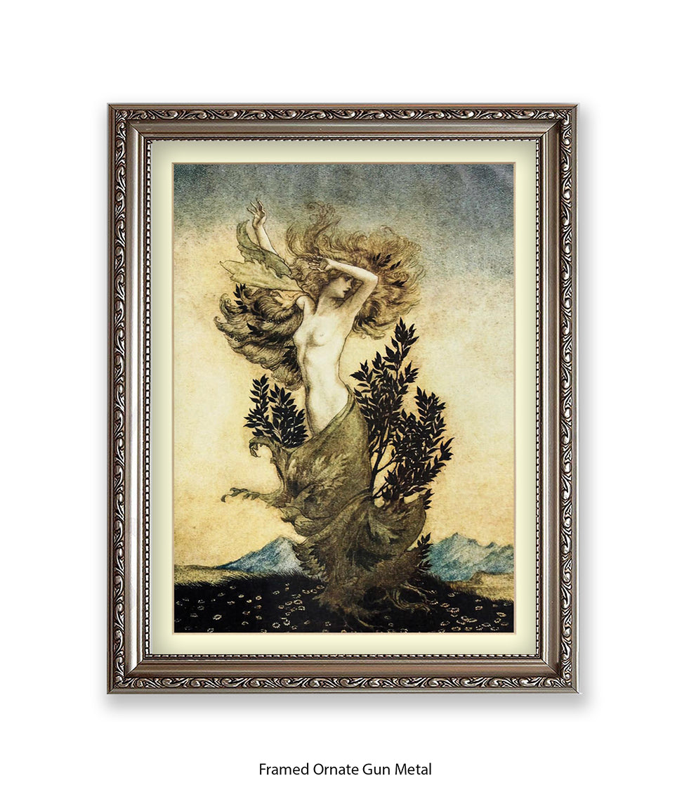Arthur Rackham Daphne Tree Lady Art Print