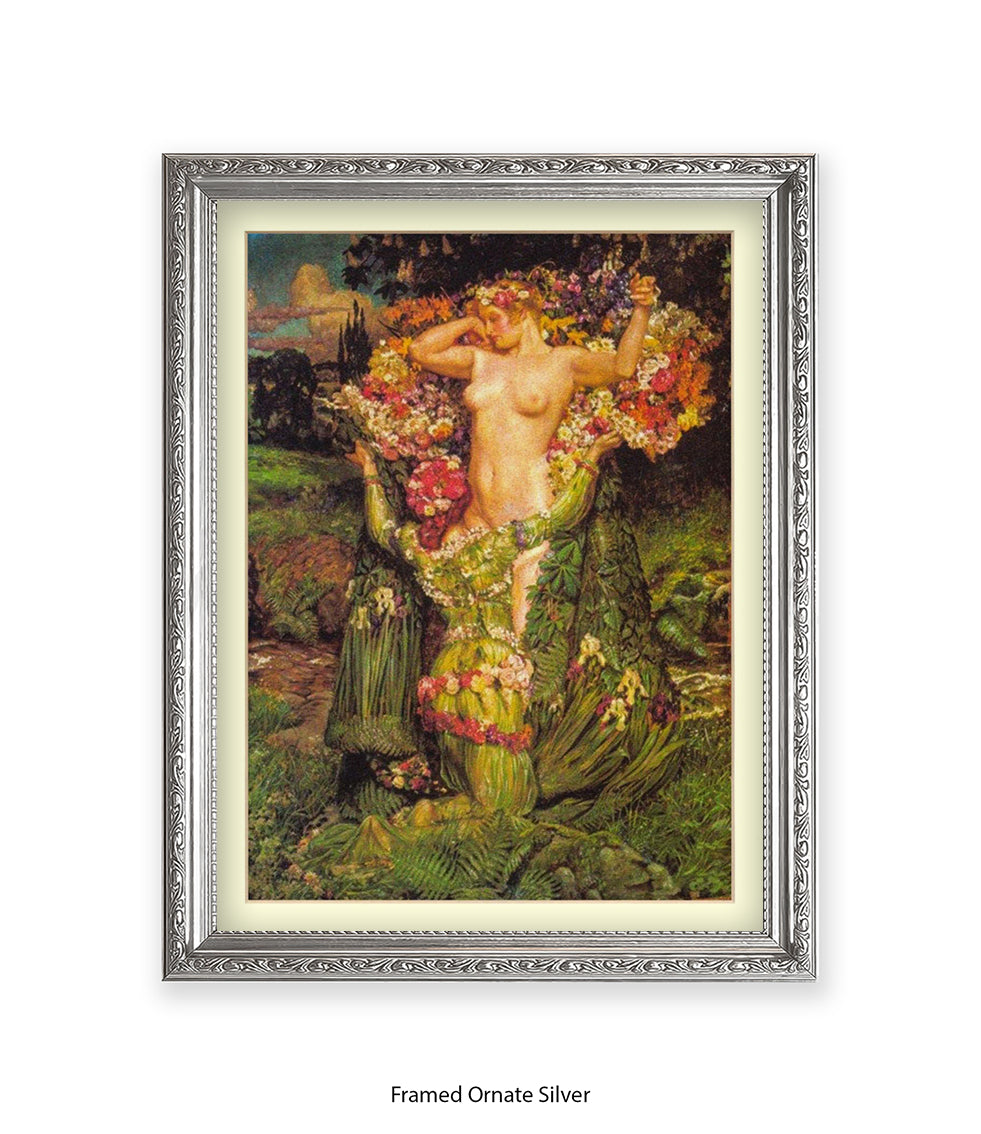 Arthur Rackham Tree Ladies Embrace Art Print