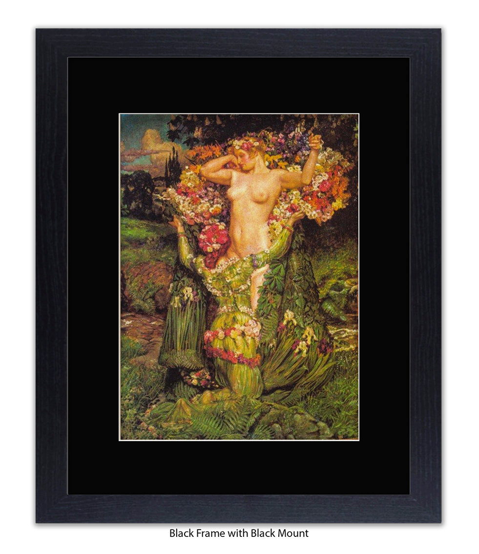 Arthur Rackham Tree Ladies Embrace Art Print