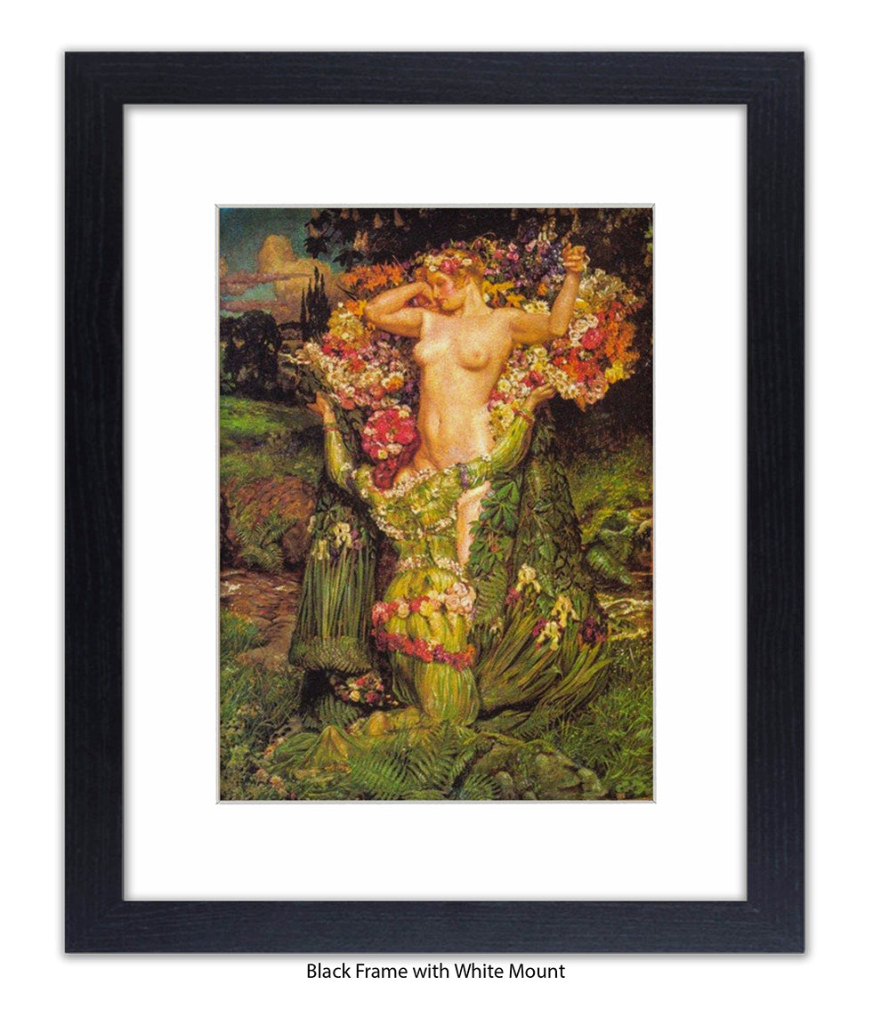 Arthur Rackham Tree Ladies Embrace Art Print