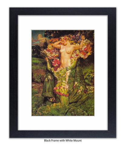 Arthur Rackham Tree Ladies Embrace Art Print