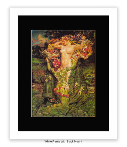 Arthur Rackham Tree Ladies Embrace Art Print