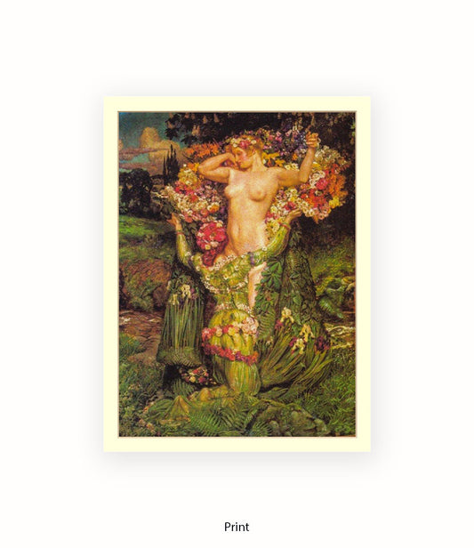 Arthur Rackham Tree Ladies Embrace Art Print