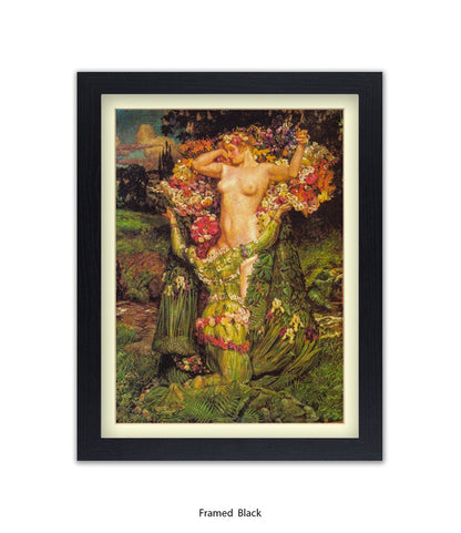 Arthur Rackham Tree Ladies Embrace Art Print