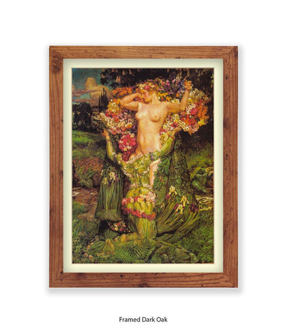 Arthur Rackham Tree Ladies Embrace Art Print
