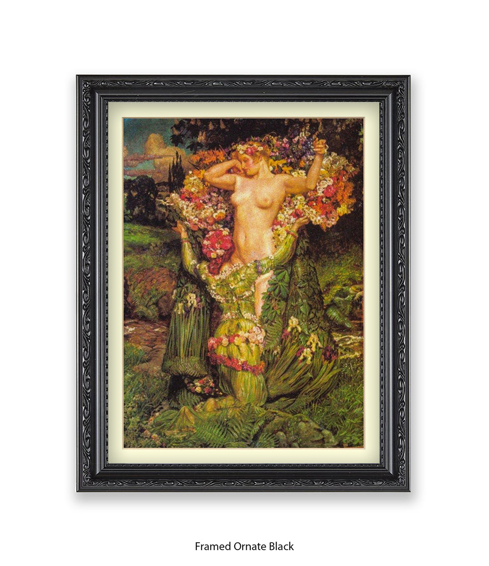 Arthur Rackham Tree Ladies Embrace Art Print