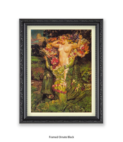 Arthur Rackham Tree Ladies Embrace Art Print