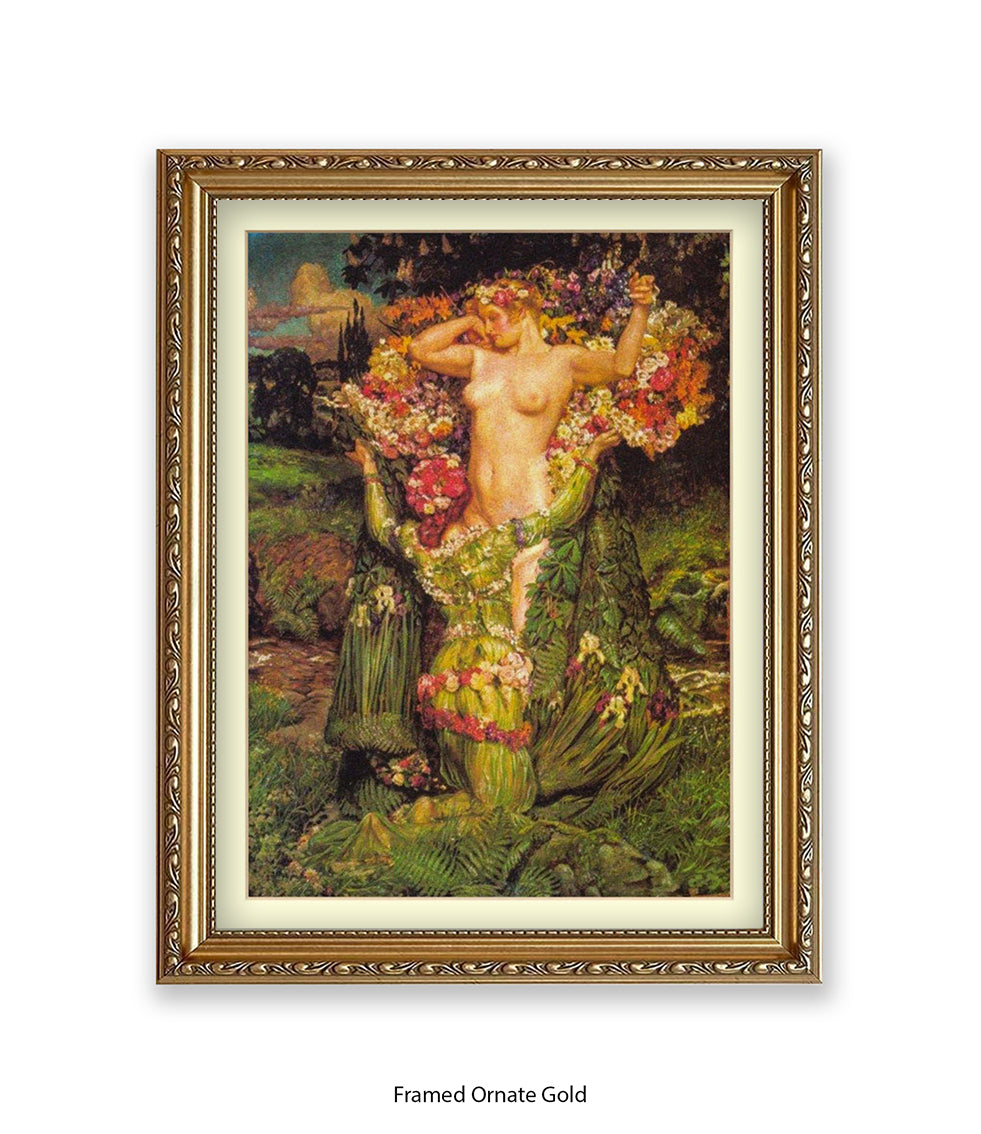 Arthur Rackham Tree Ladies Embrace Art Print