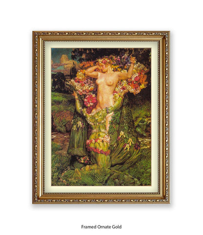 Arthur Rackham Tree Ladies Embrace Art Print