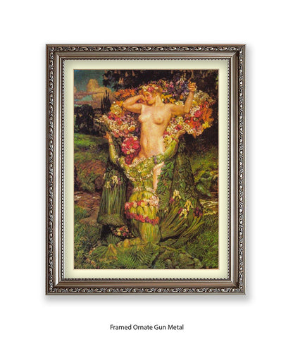 Arthur Rackham Tree Ladies Embrace Art Print