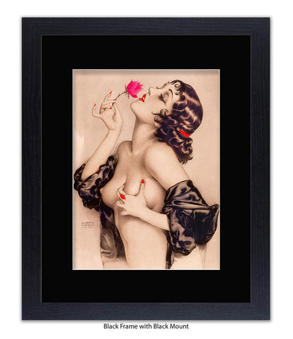 Topless Girl Art Deco Print