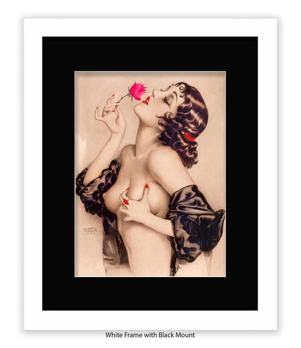 Topless Girl Art Deco Print