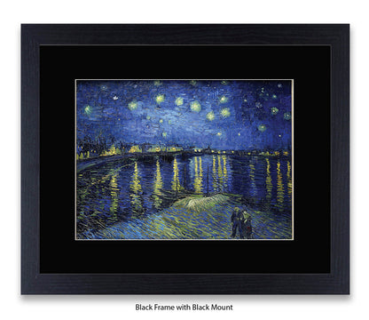 Starry Night Harbour Lights Van Gogh Art Print