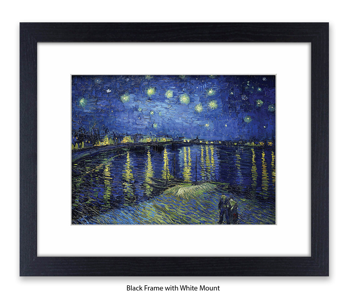 Starry Night Harbour Lights Van Gogh Art Print