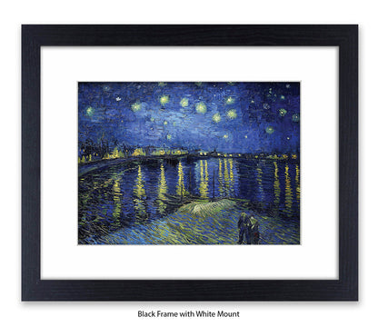 Starry Night Harbour Lights Van Gogh Art Print