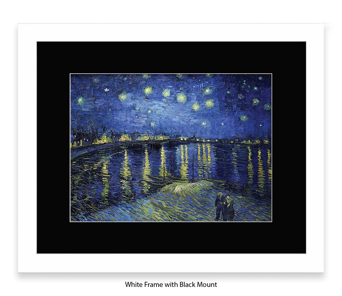 Starry Night Harbour Lights Van Gogh Art Print