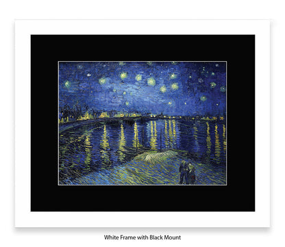 Starry Night Harbour Lights Van Gogh Art Print