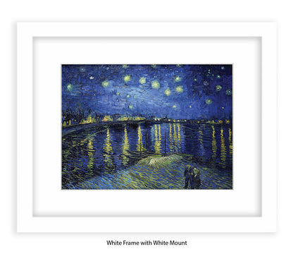 Starry Night Harbour Lights Van Gogh Art Print