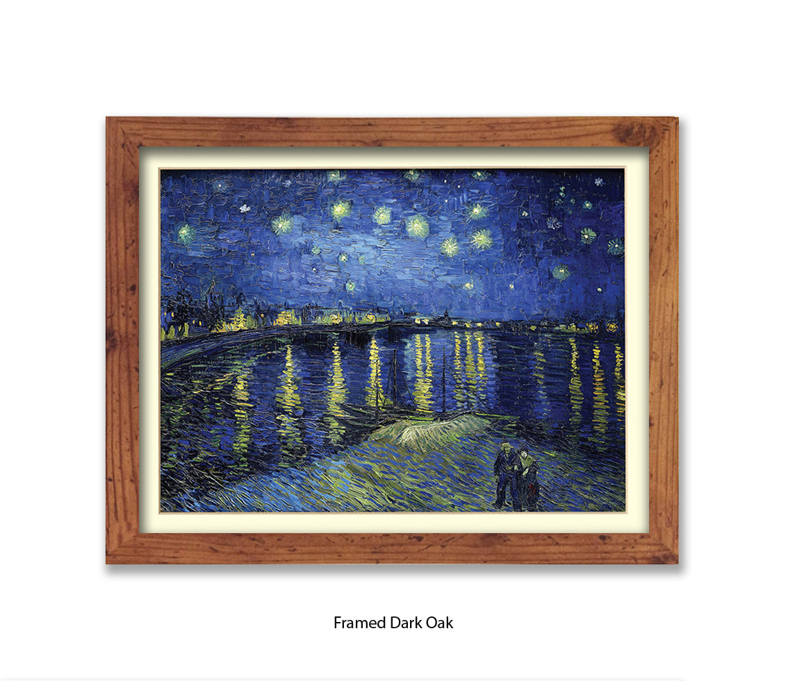 Starry Night Harbour Lights Van Gogh Art Print
