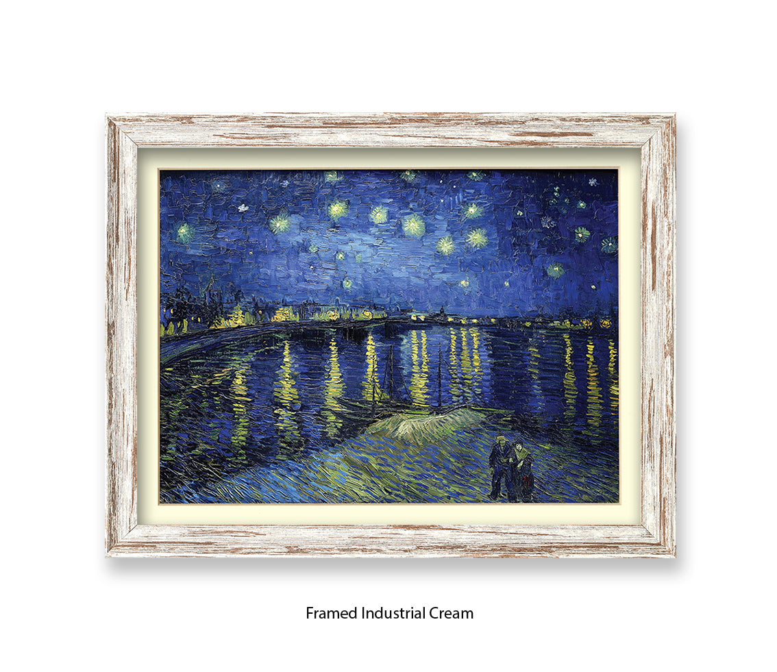 Starry Night Harbour Lights Van Gogh Art Print