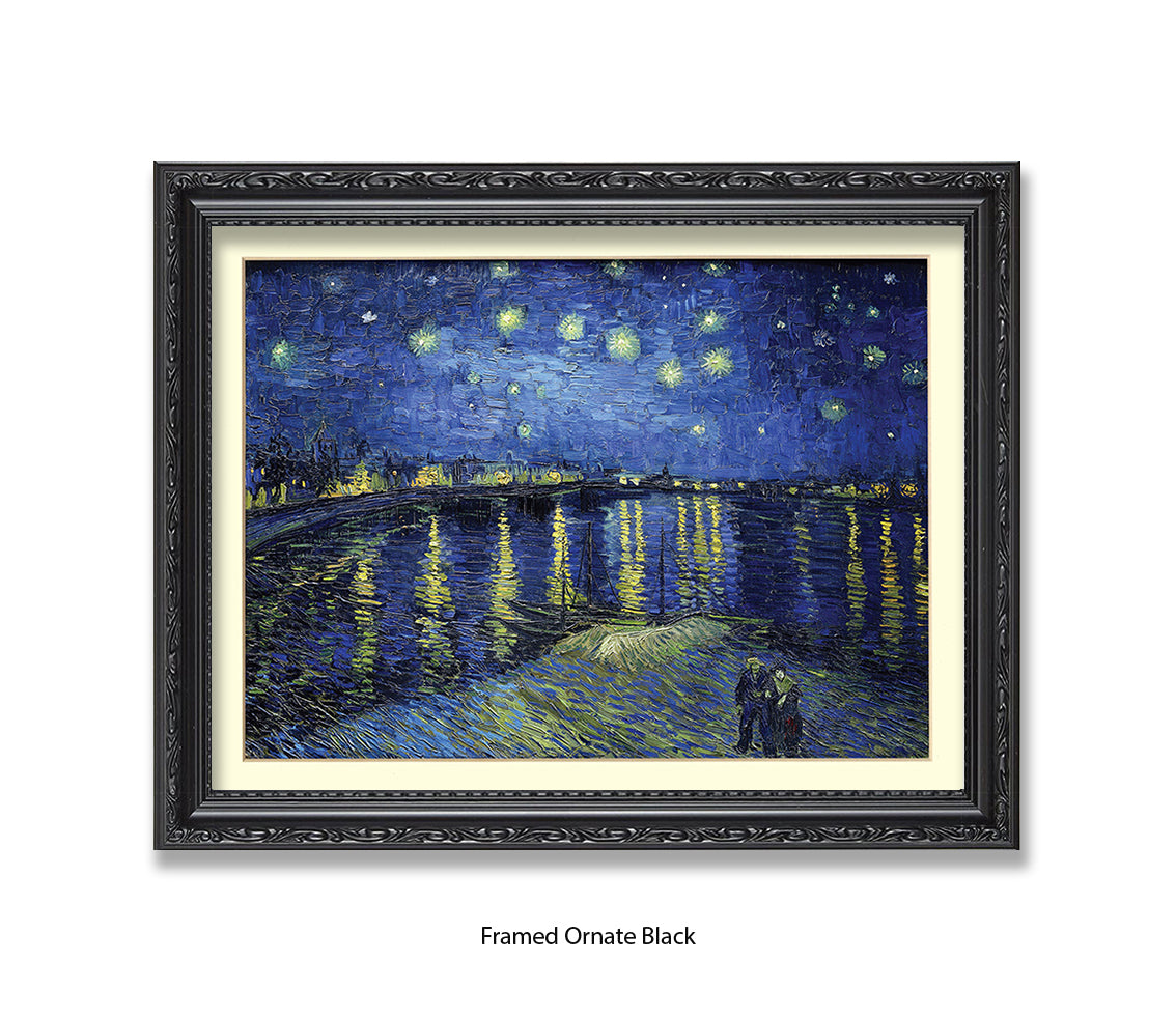 Starry Night Harbour Lights Van Gogh Art Print