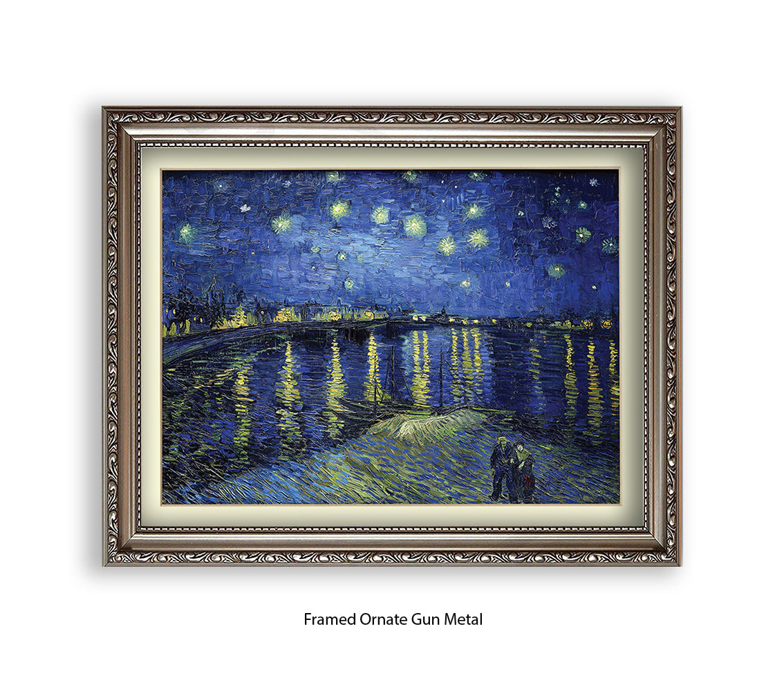 Starry Night Harbour Lights Van Gogh Art Print