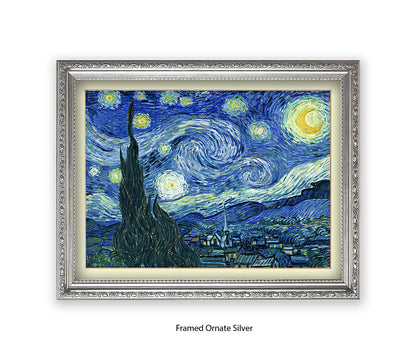 Starry Night Steeple Van Gogh Art Print