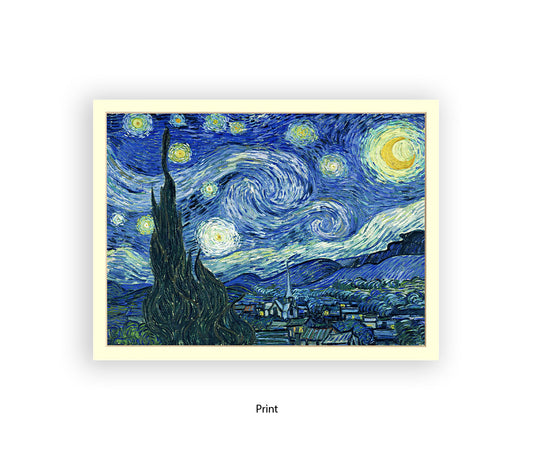 Starry Night Steeple Van Gogh Art Print