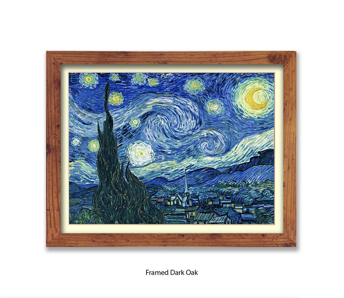 Starry Night Steeple Van Gogh Art Print